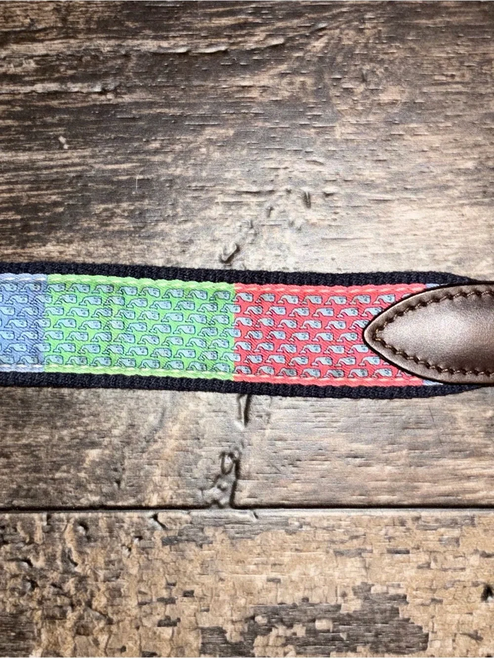 Vineyard Vines Belt with Leather Accents